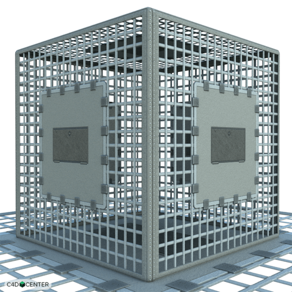 4K Metal Cage with DoorC4D Material C4DCenter
