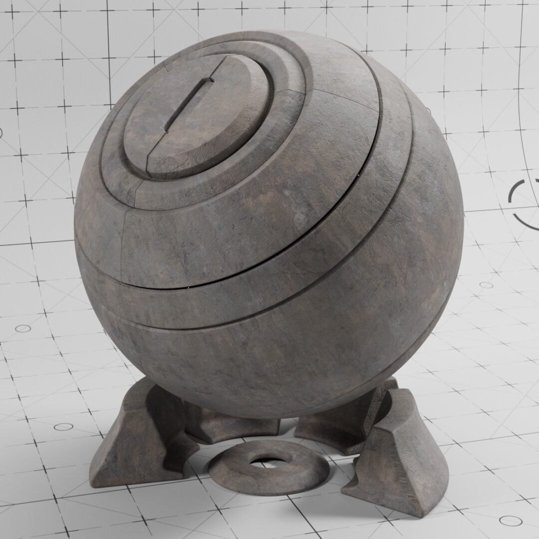 4K Large Concrete Surface 09 – C4D Redshift Material