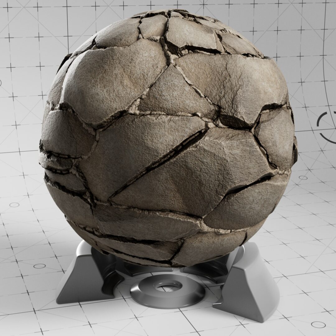 4K Large Rock Wall 01 – C4D Redshift Material