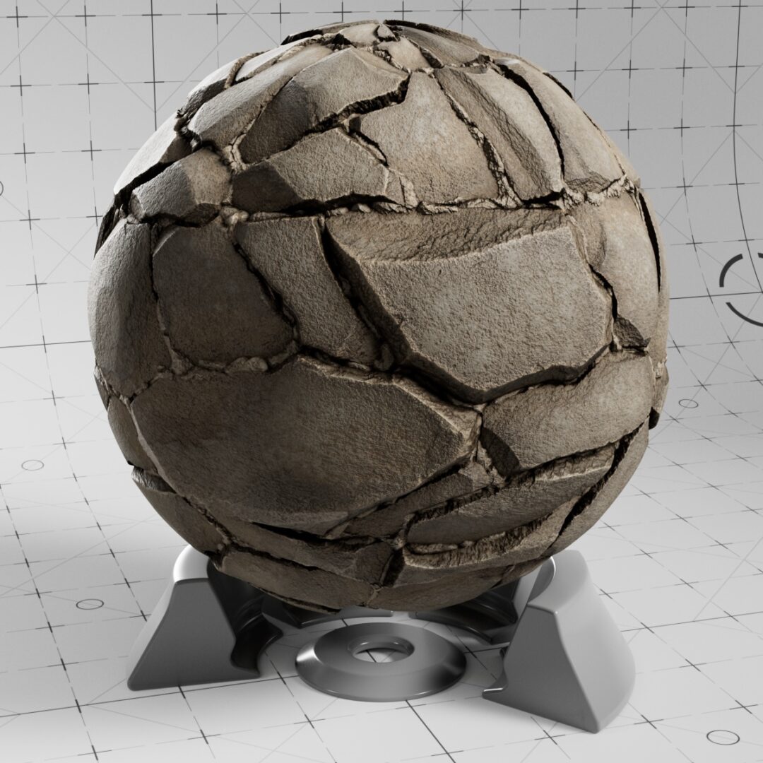 4K Large Rock Wall 02 – C4D Redshift Material