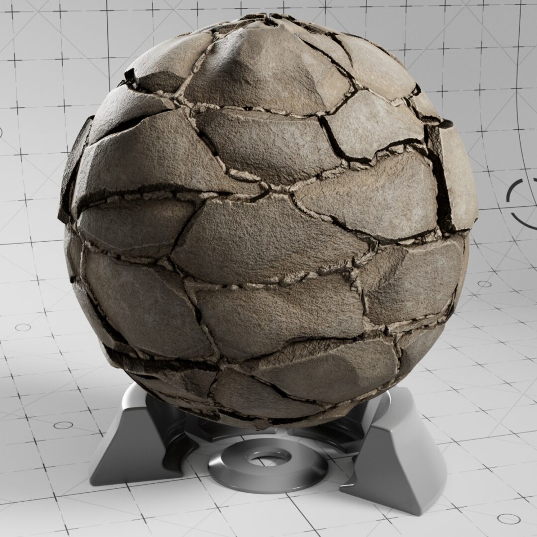 4K Large Rock Wall 03 – C4D Redshift Material