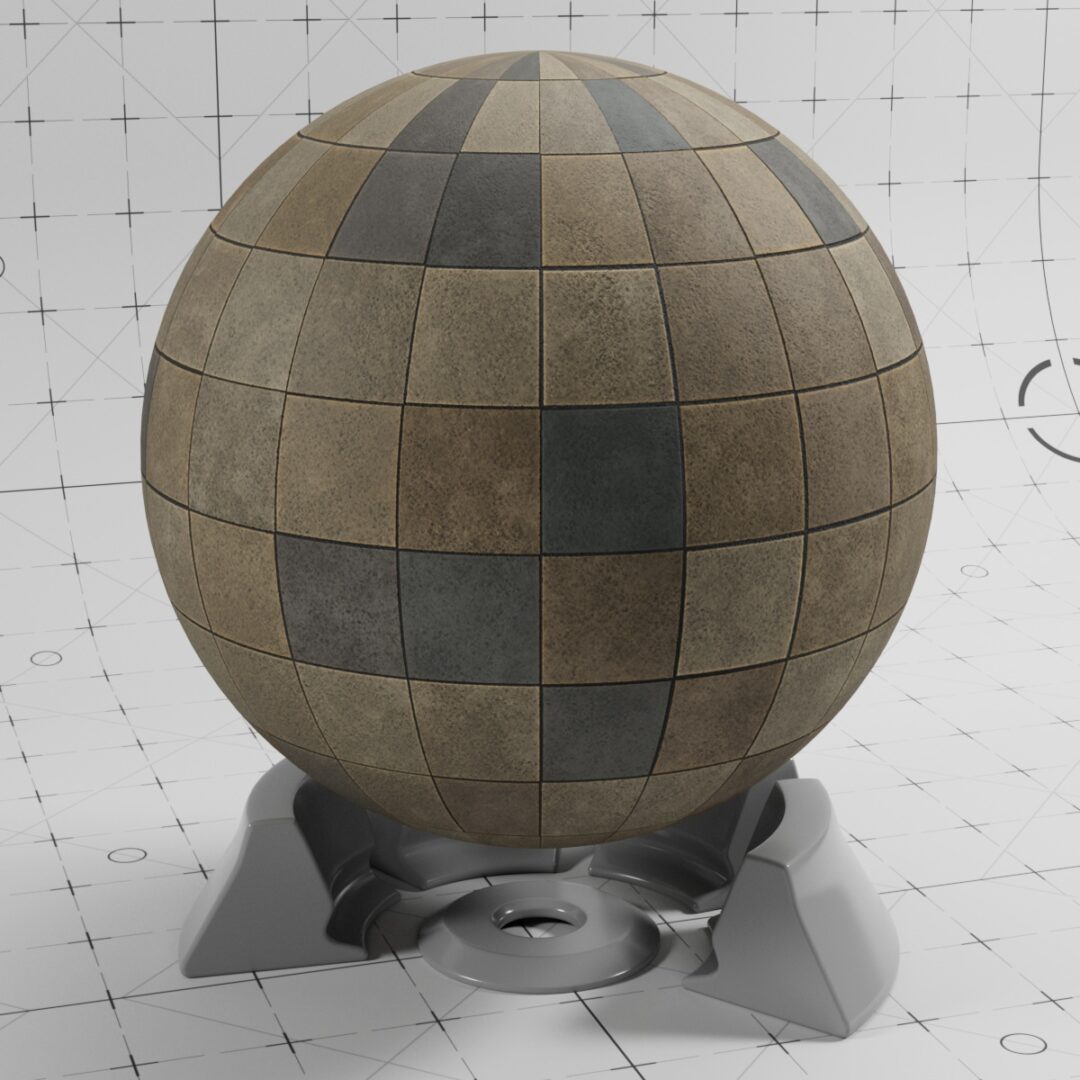 4K Multi-Color Tiles 01 – C4D Redshift Material