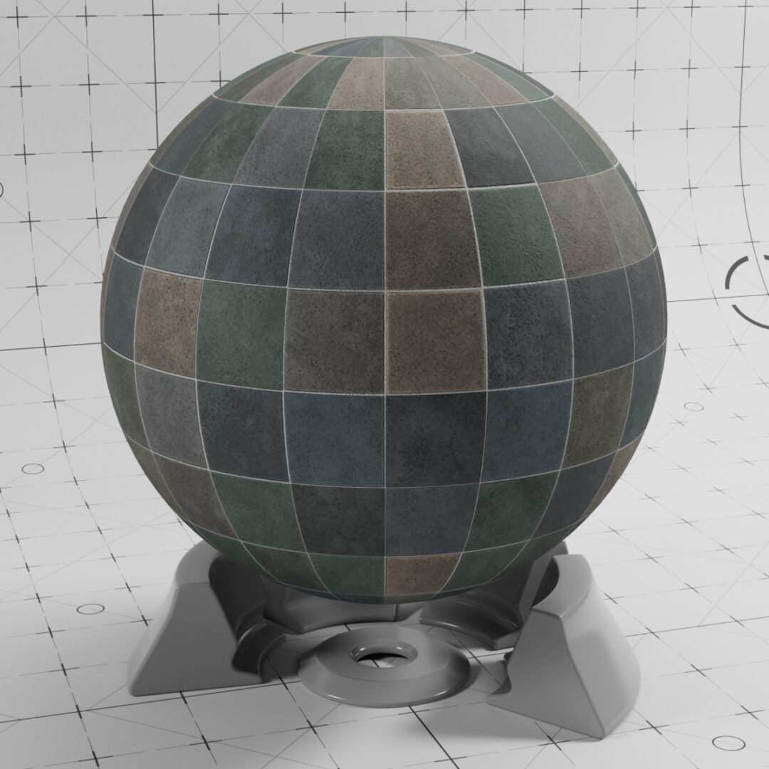 4K Multi-Color Tiles 02 – C4D Redshift Material
