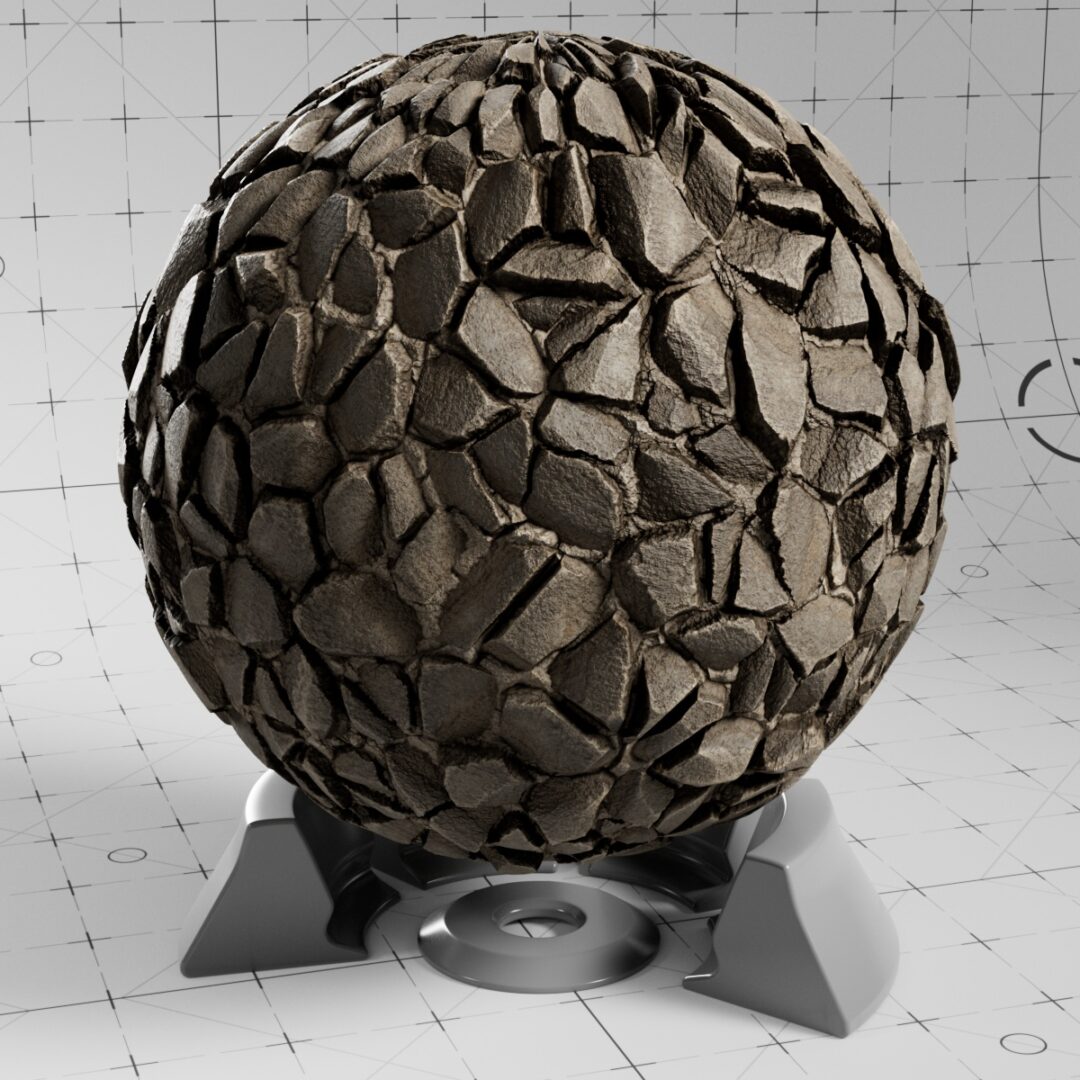 4K Small Rock Structure 01 – C4D Redshift Material