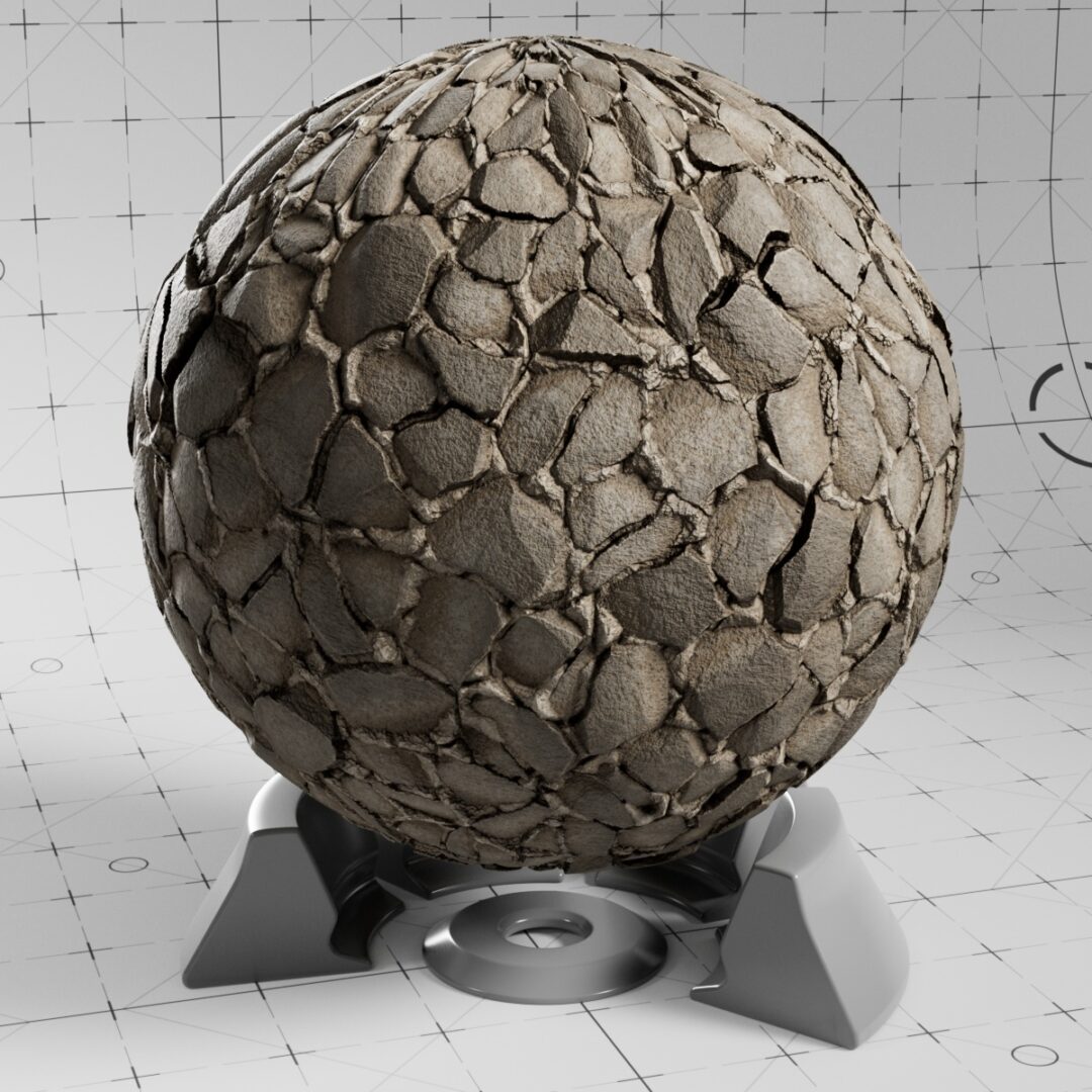 4K Small Rock Structure 02 – C4D Redshift Material