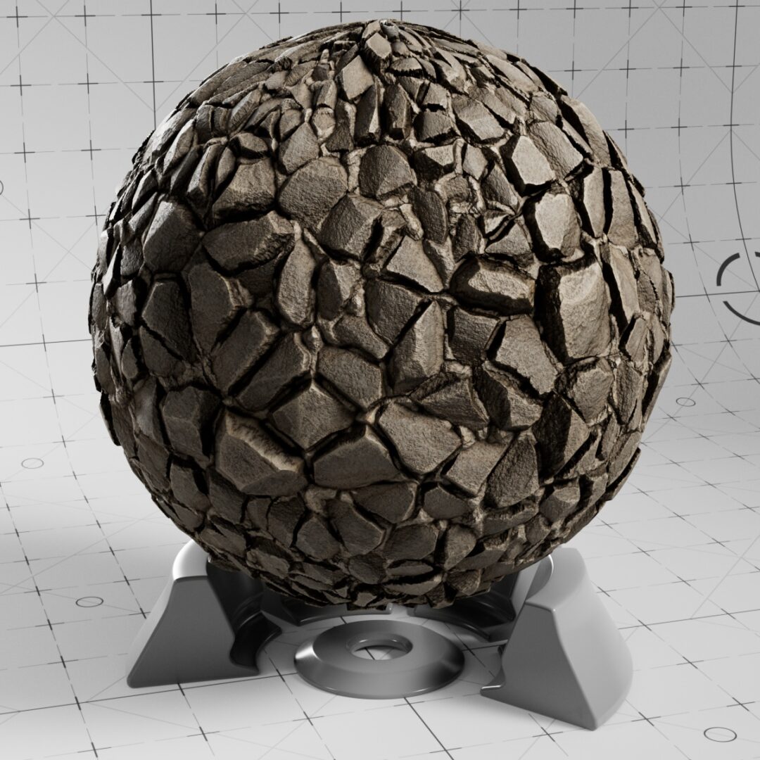 4K Small Rock Structure 03 – C4D Redshift Material