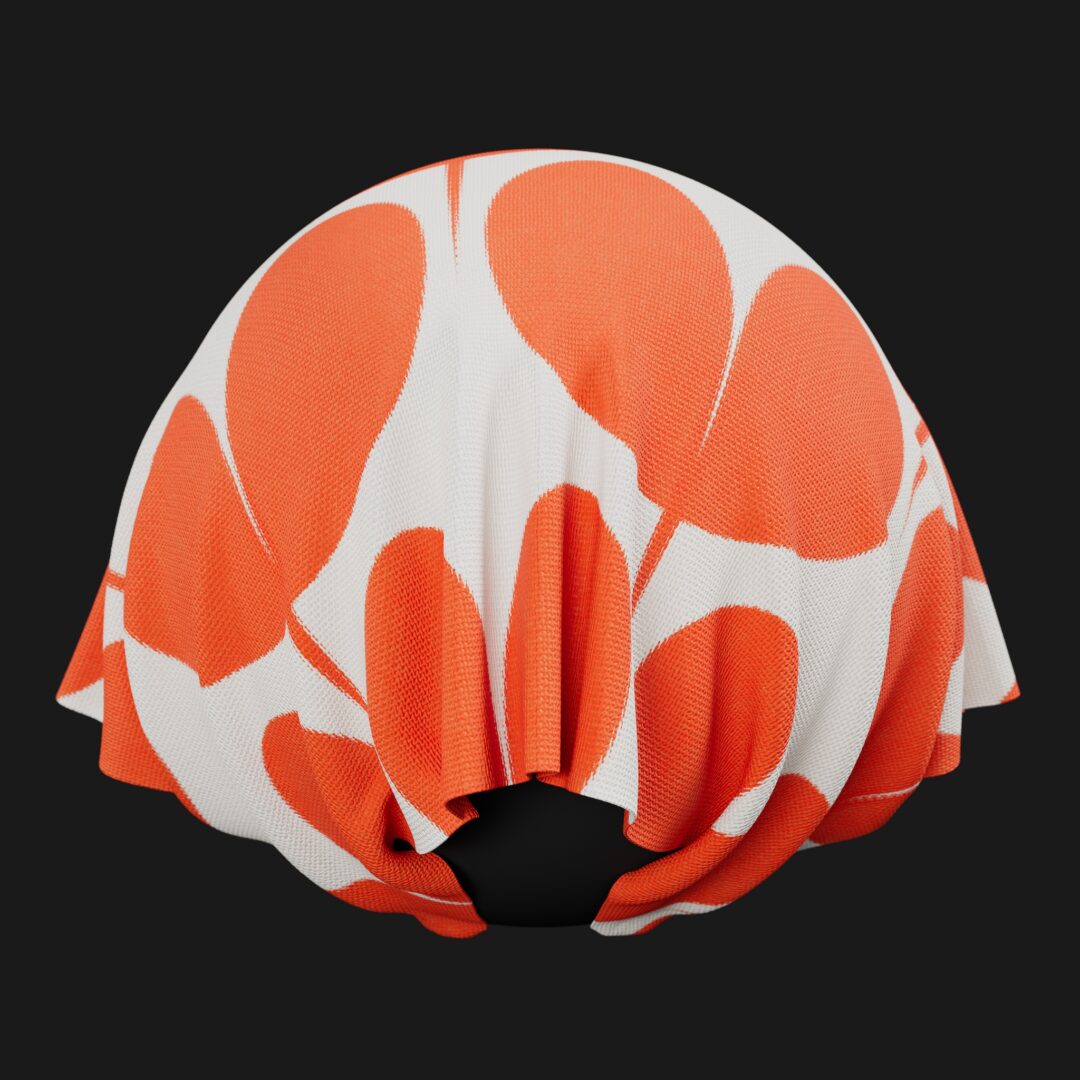 1960s Polyester Fabric Pattern 05 - C4D Redshift Material