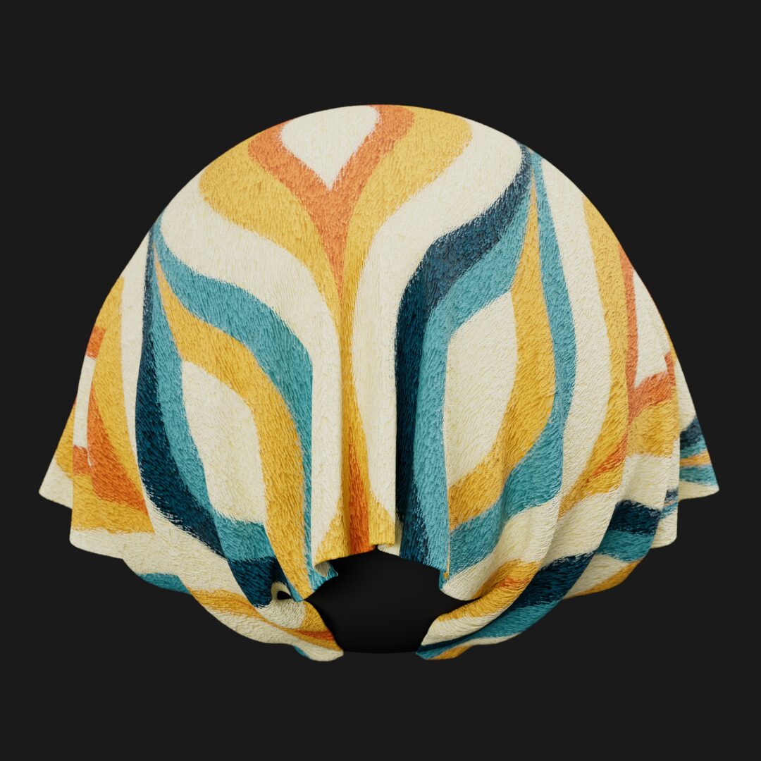 1970s Fleece Fabric Pattern 01 - C4D Redshift Material