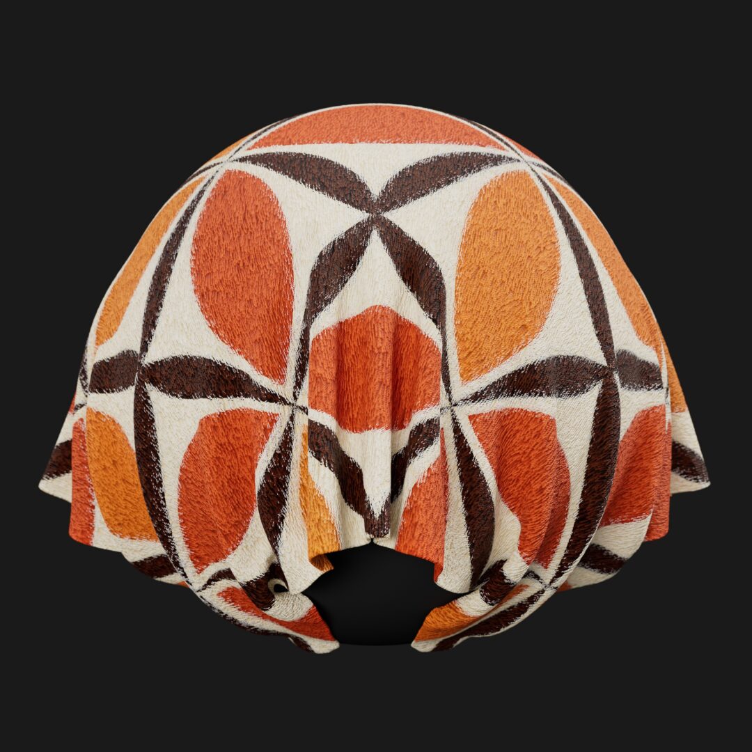 1970s Fleece Fabric Pattern 02 - C4D Redshift Material