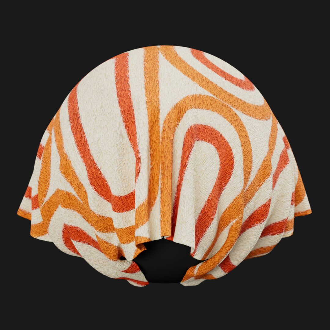 1970s Fleece Fabric Pattern 04 - C4D Redshift Material