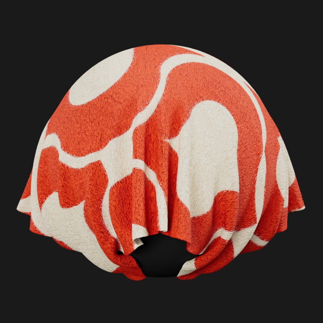 1970s Fleece Fabric Pattern 05 - C4D Redshift Material