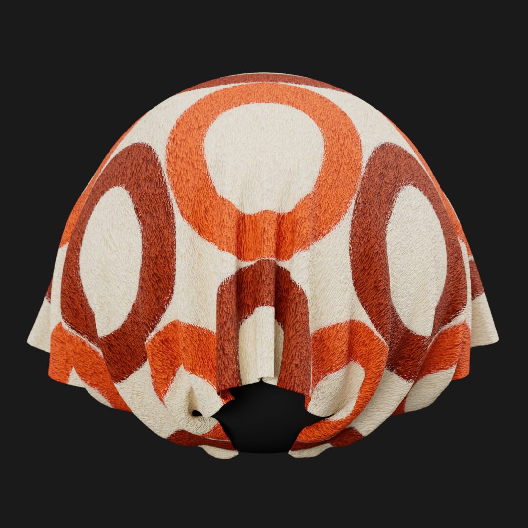1970s Fleece Fabric Pattern 06 - C4D Redshift Material