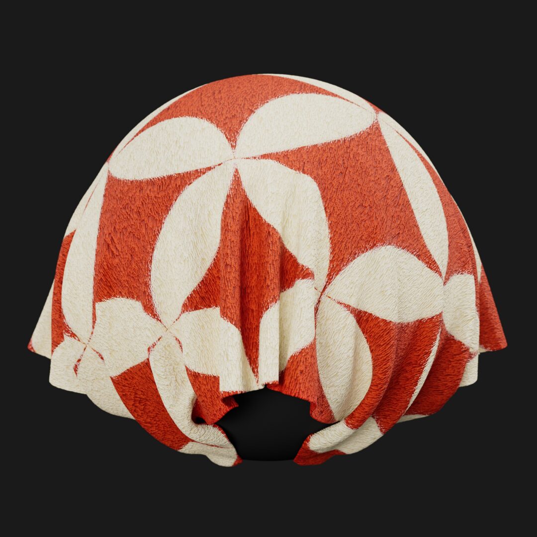 1970s Fleece Fabric Pattern 07 - C4D Redshift Material