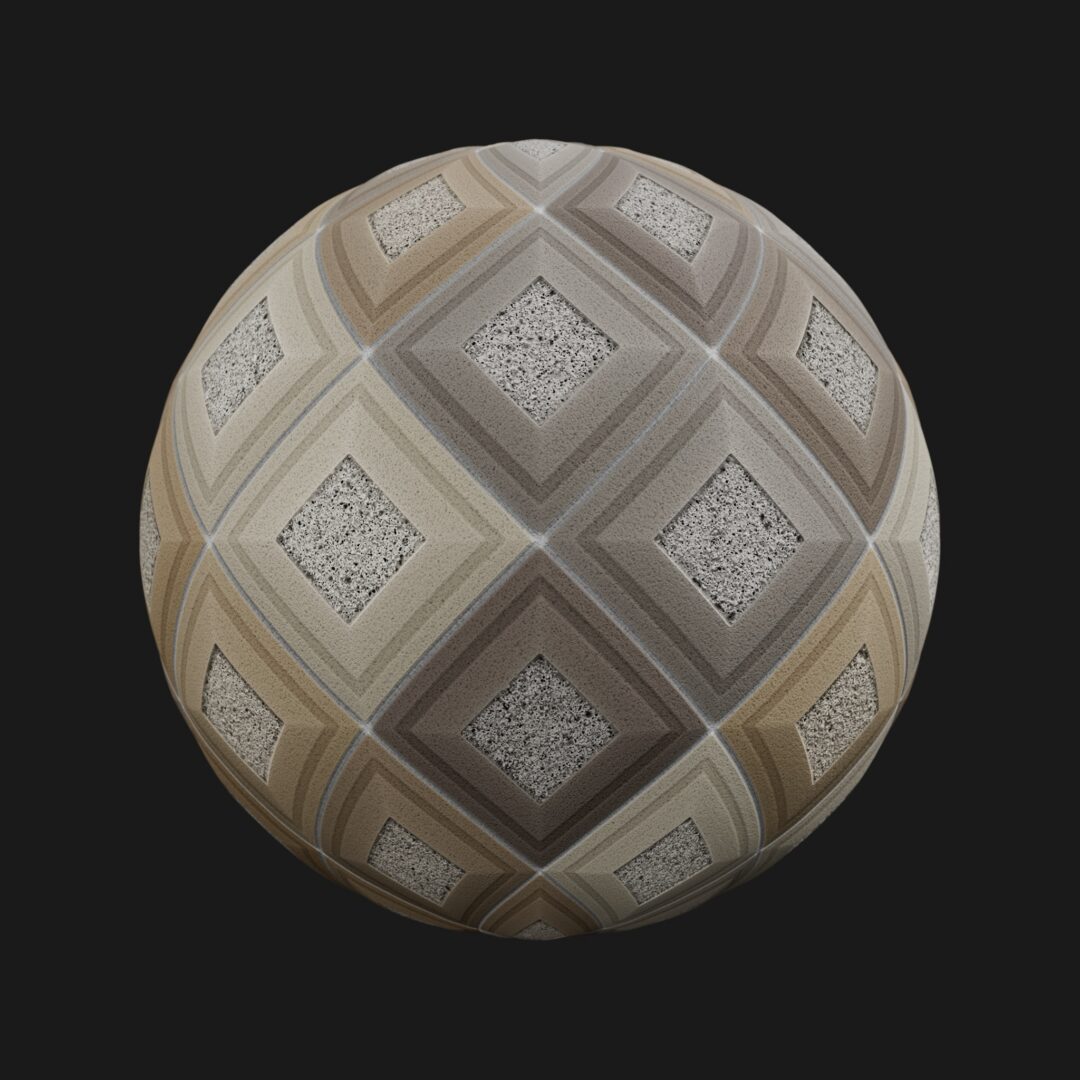 4K Modern Diamond Cement 01-C4D Material