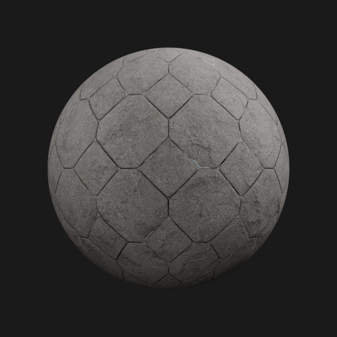 4K Pavement Tiles 01-C4D Material
