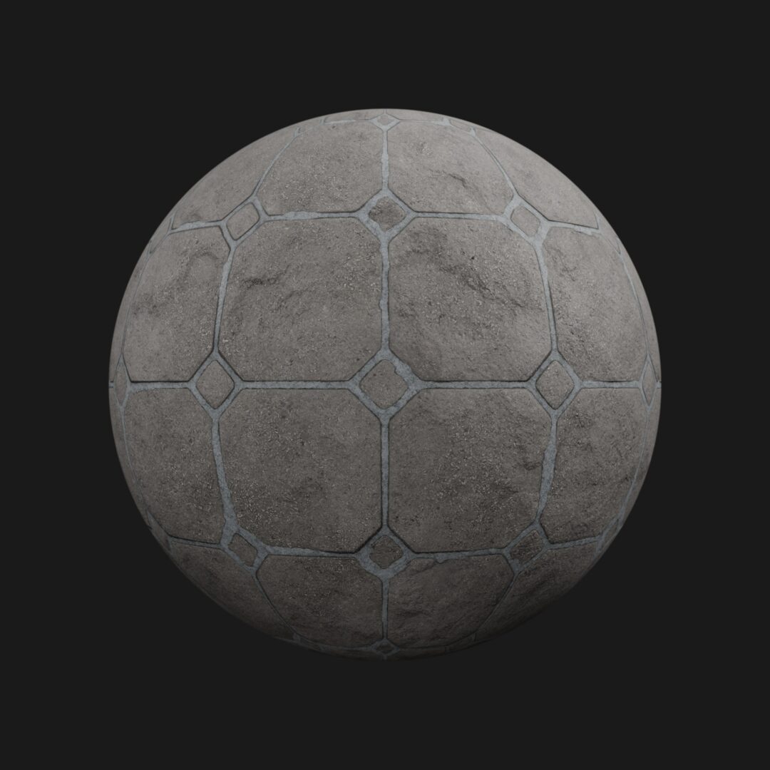 4K Pavement Tiles 03-C4D Material