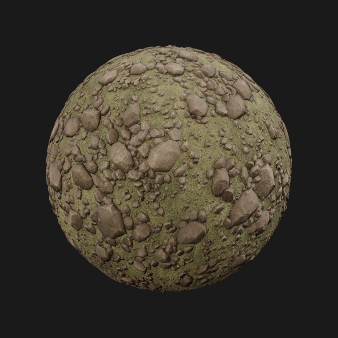 4K Rock Field 01-C4D Material