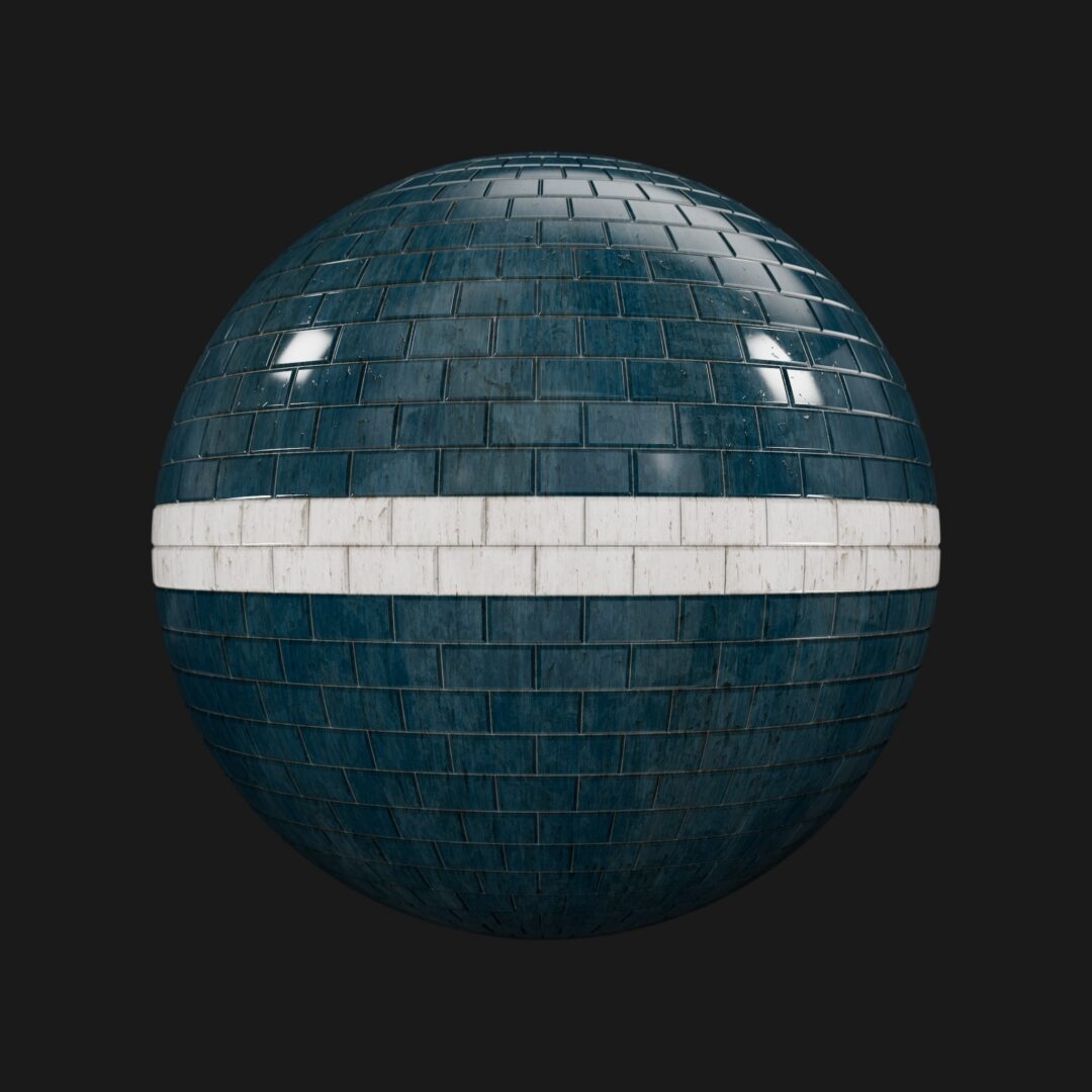 4K Subway Ceramic Tiles 03-Dirty-C4D Material