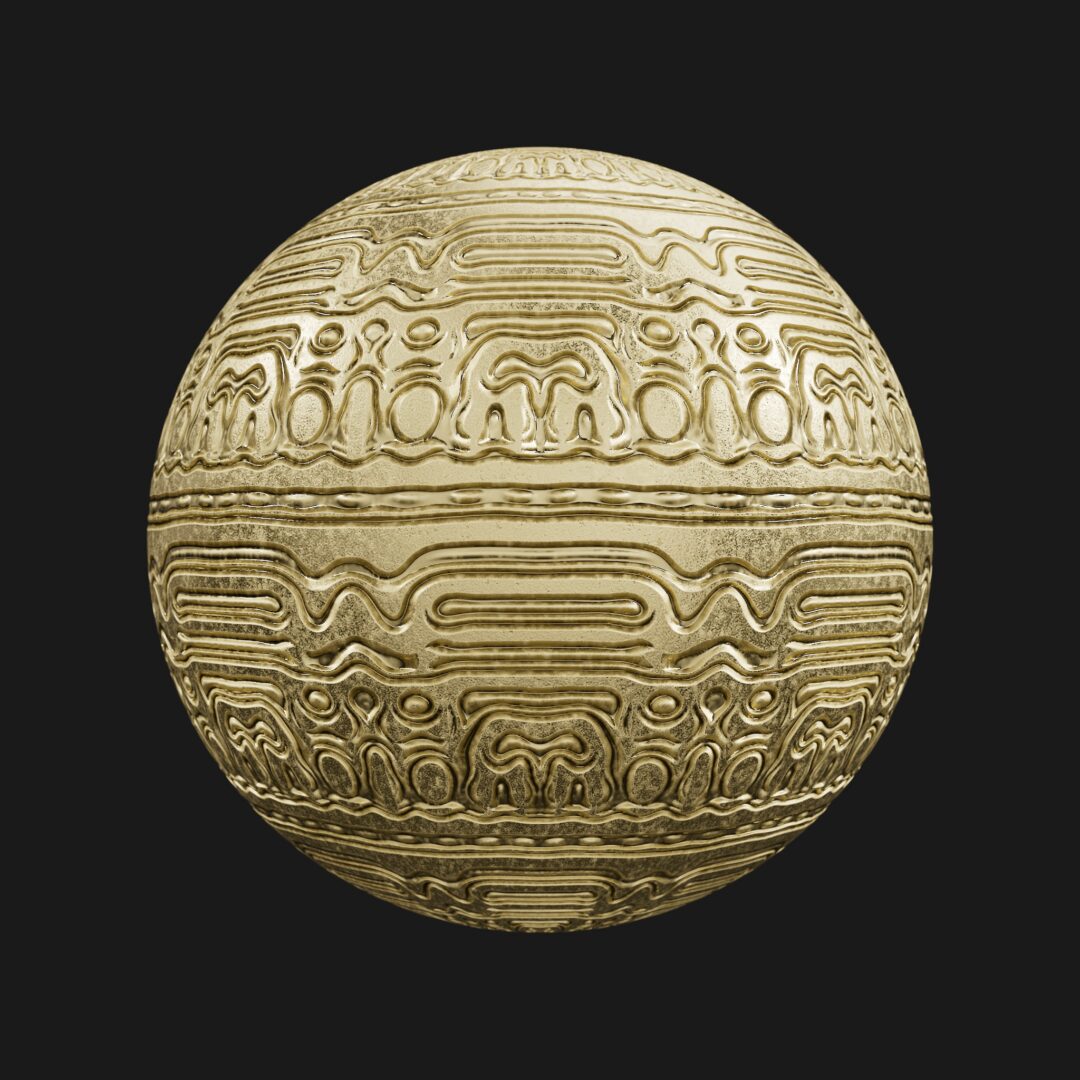 4K Temple Metal 03-C4D Material