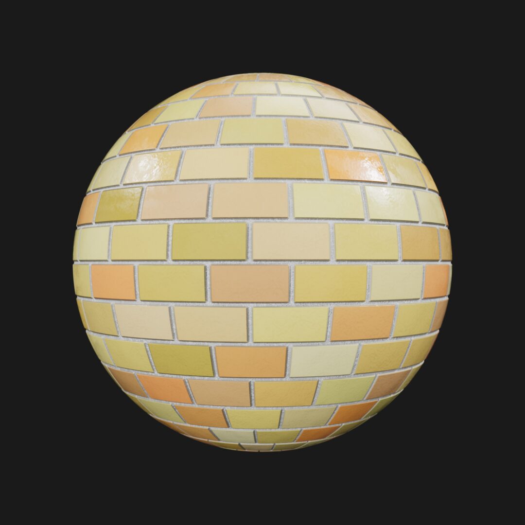 Playful Ceramic Tiles 03a - C4D Redshift Material