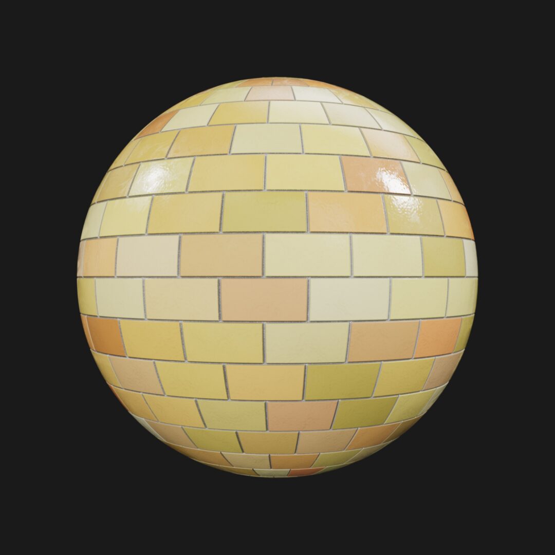 Playful Ceramic Tiles 03b - C4D Redshift Material