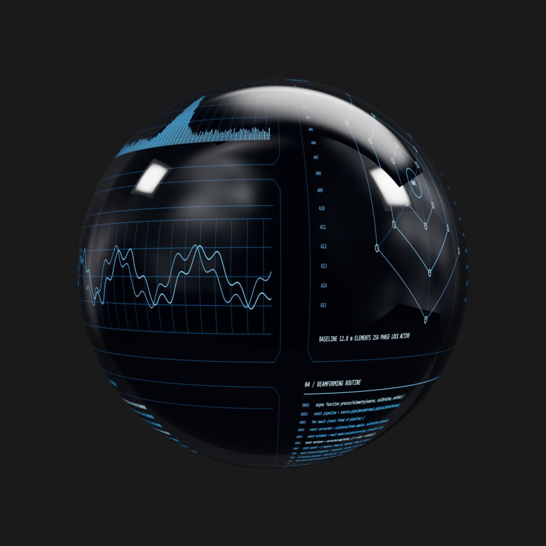 Blue Signal Array HUD Emissive - C4D Redshift Material