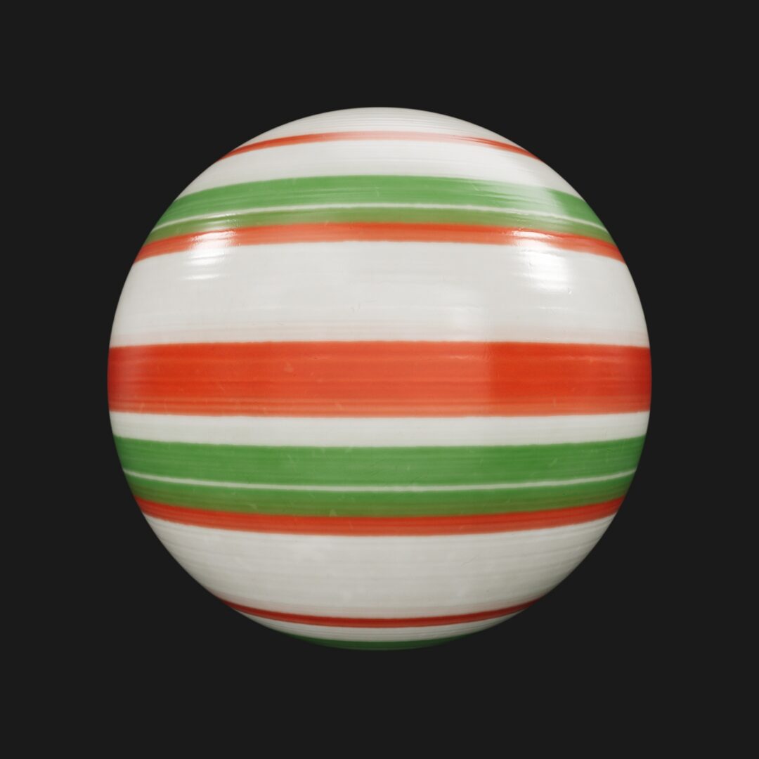 Candy Cane 08 - C4D Redshift Material