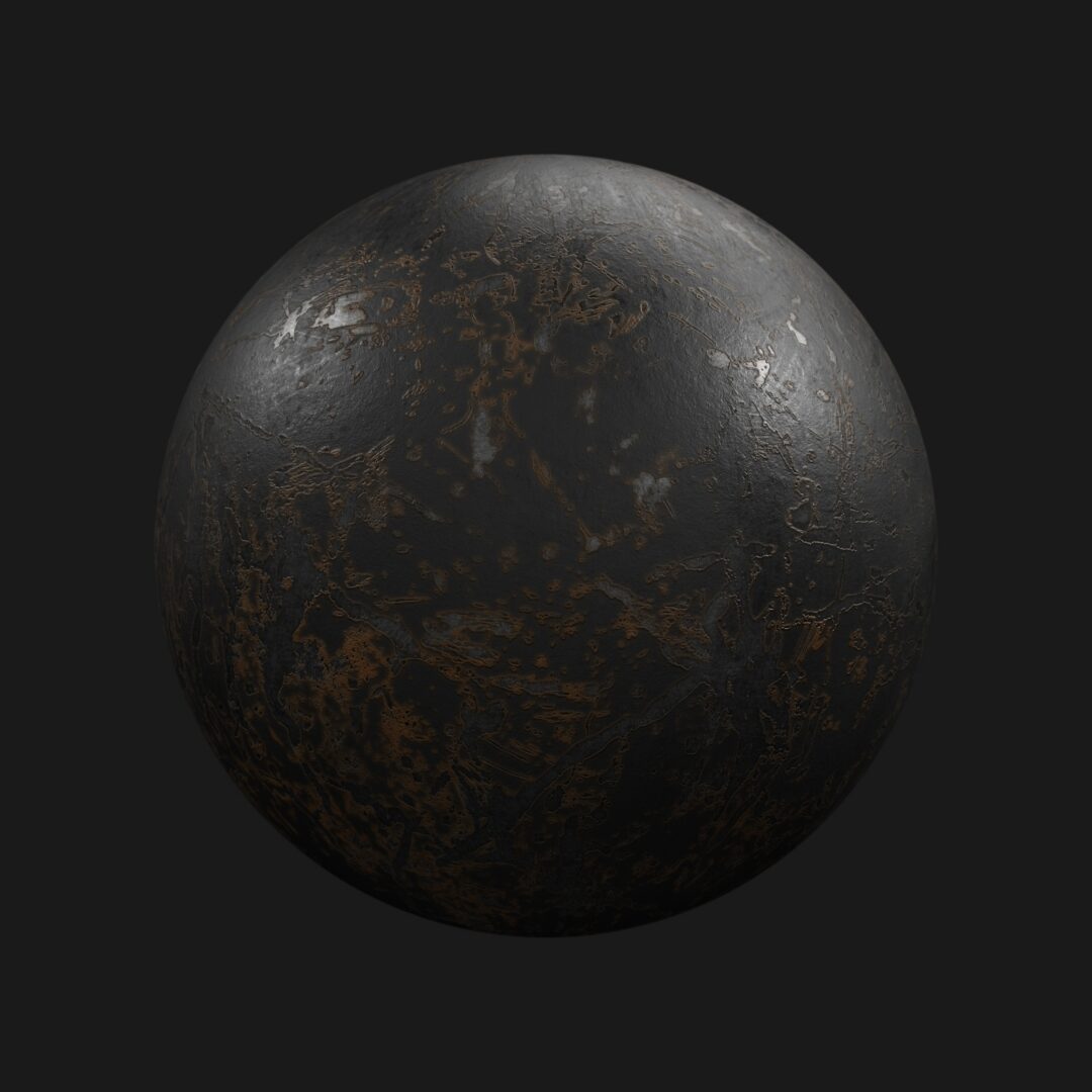 Damage Painted Metal 02 - C4D Redshift Material
