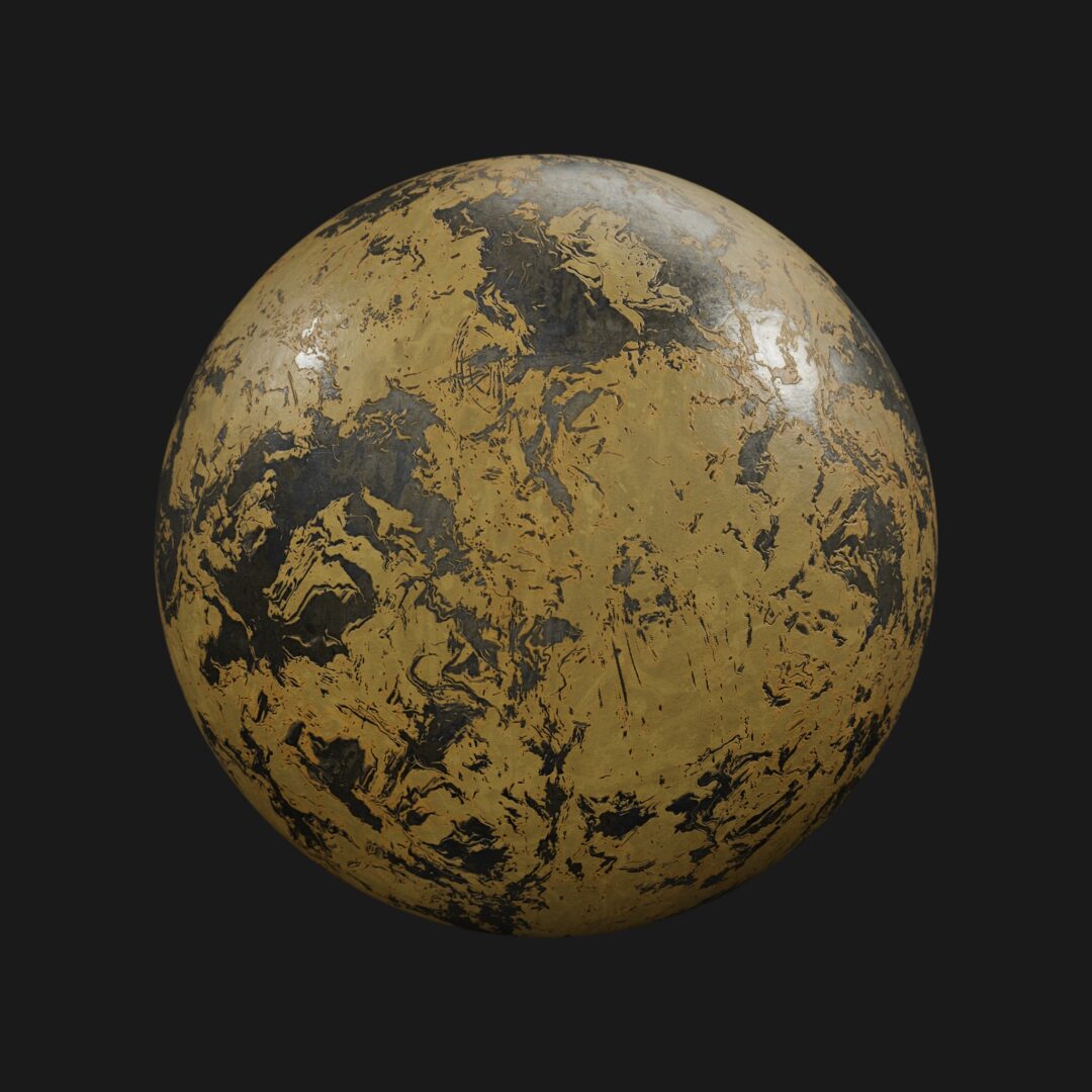 Damage Painted Metal 06 - C4D Redshift Material