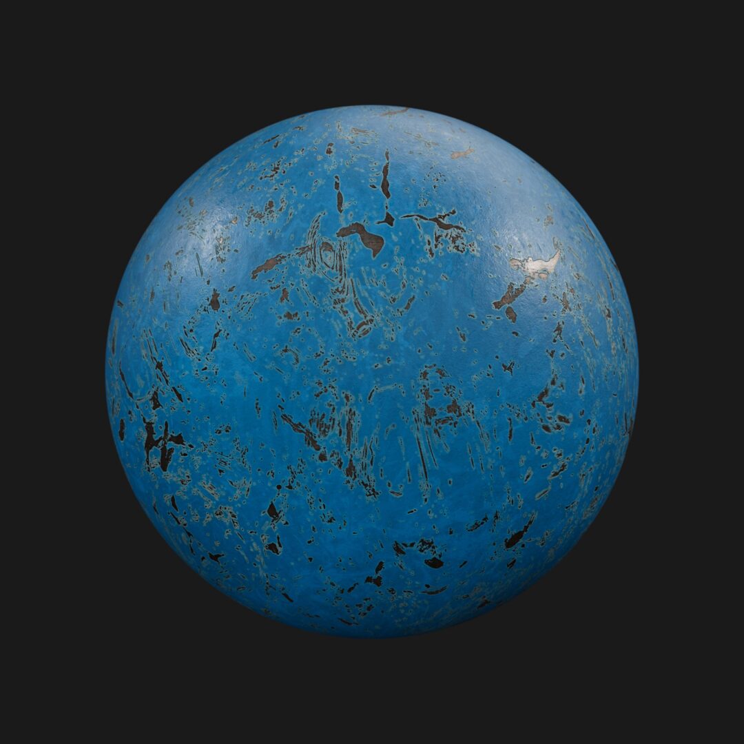 Damage Painted Metal 07 - C4D Redshift Material
