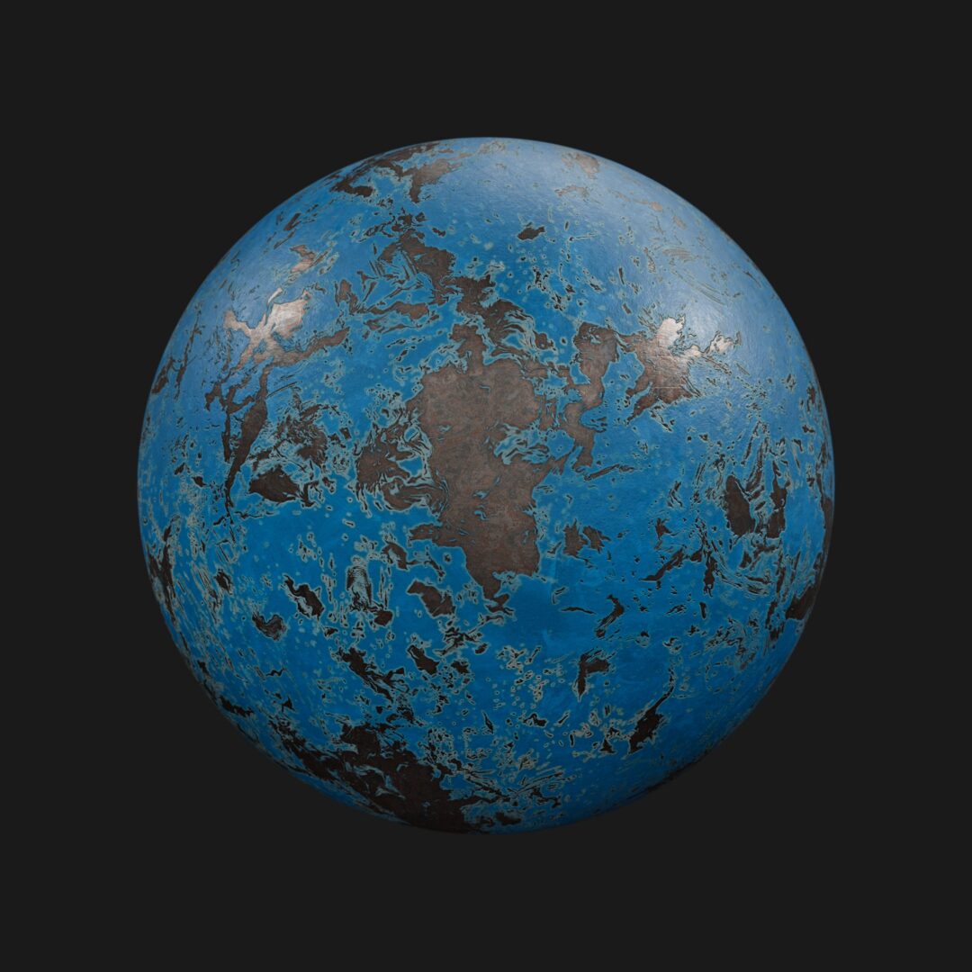Damage Painted Metal 08 - C4D Redshift Material