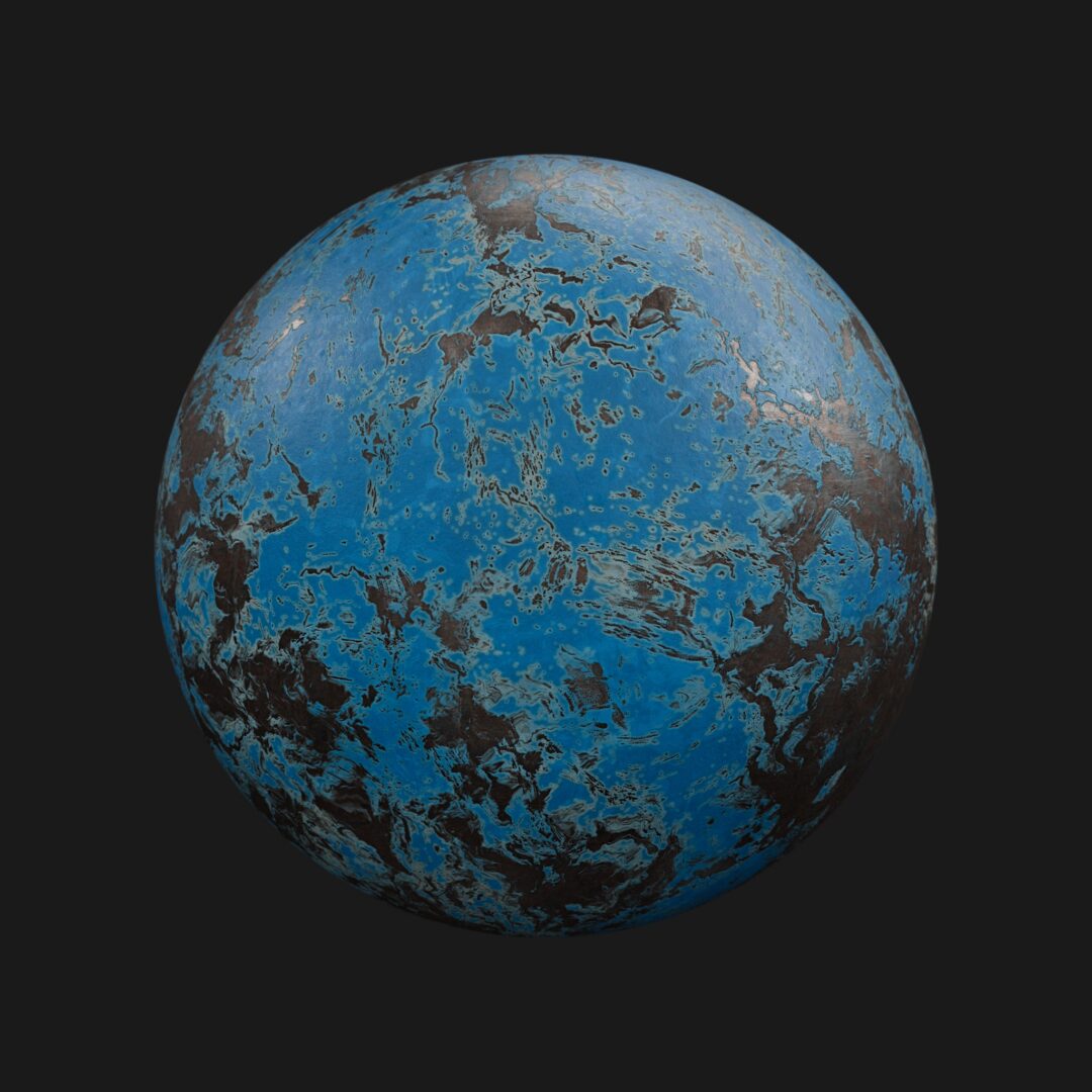 Damage Painted Metal 09 - C4D Redshift Material