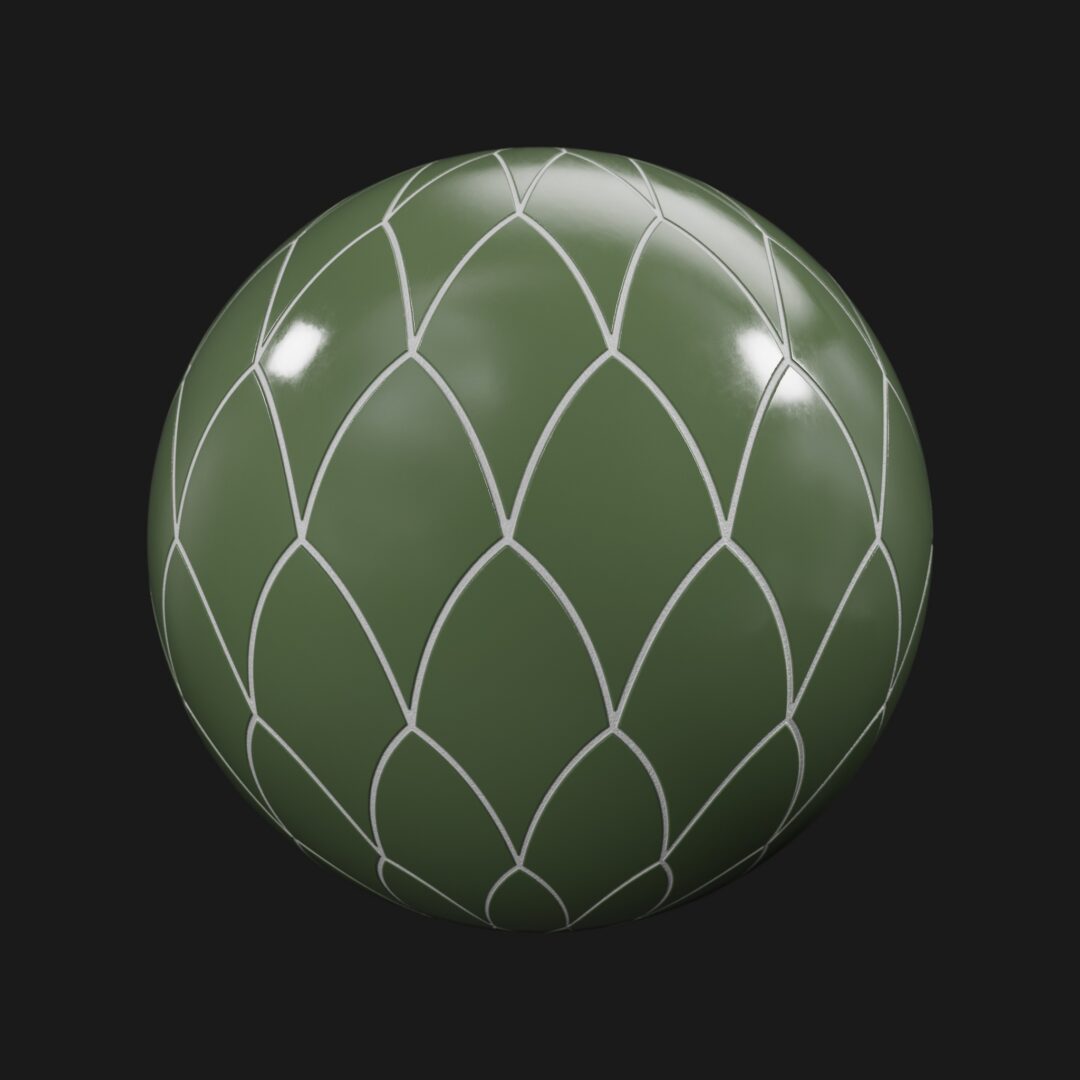 Dragon Scale Tiles 01b - C4D Redshift Material