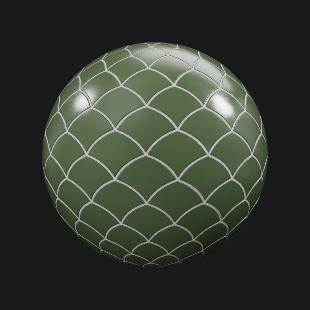 Dragon Scale Tiles 02b - C4D Redshift Material