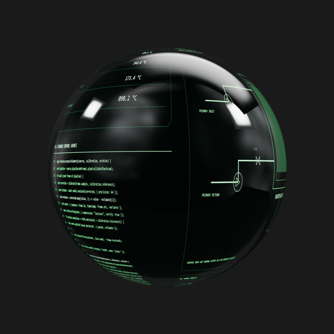 Green Reactor Schematic HUD Emissive - C4D Redshift Material