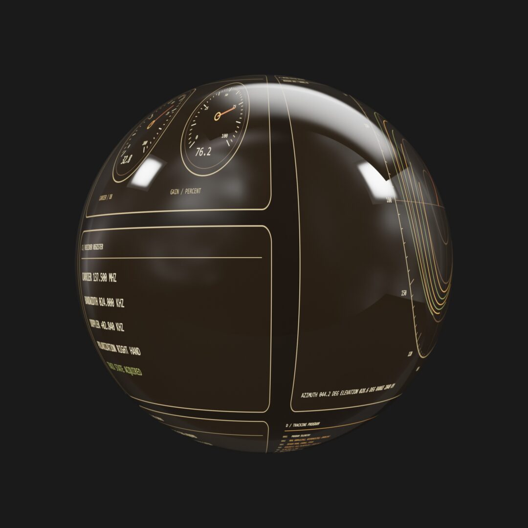 Retro Ground Tracking HUD Emissive - C4D Redshift Material