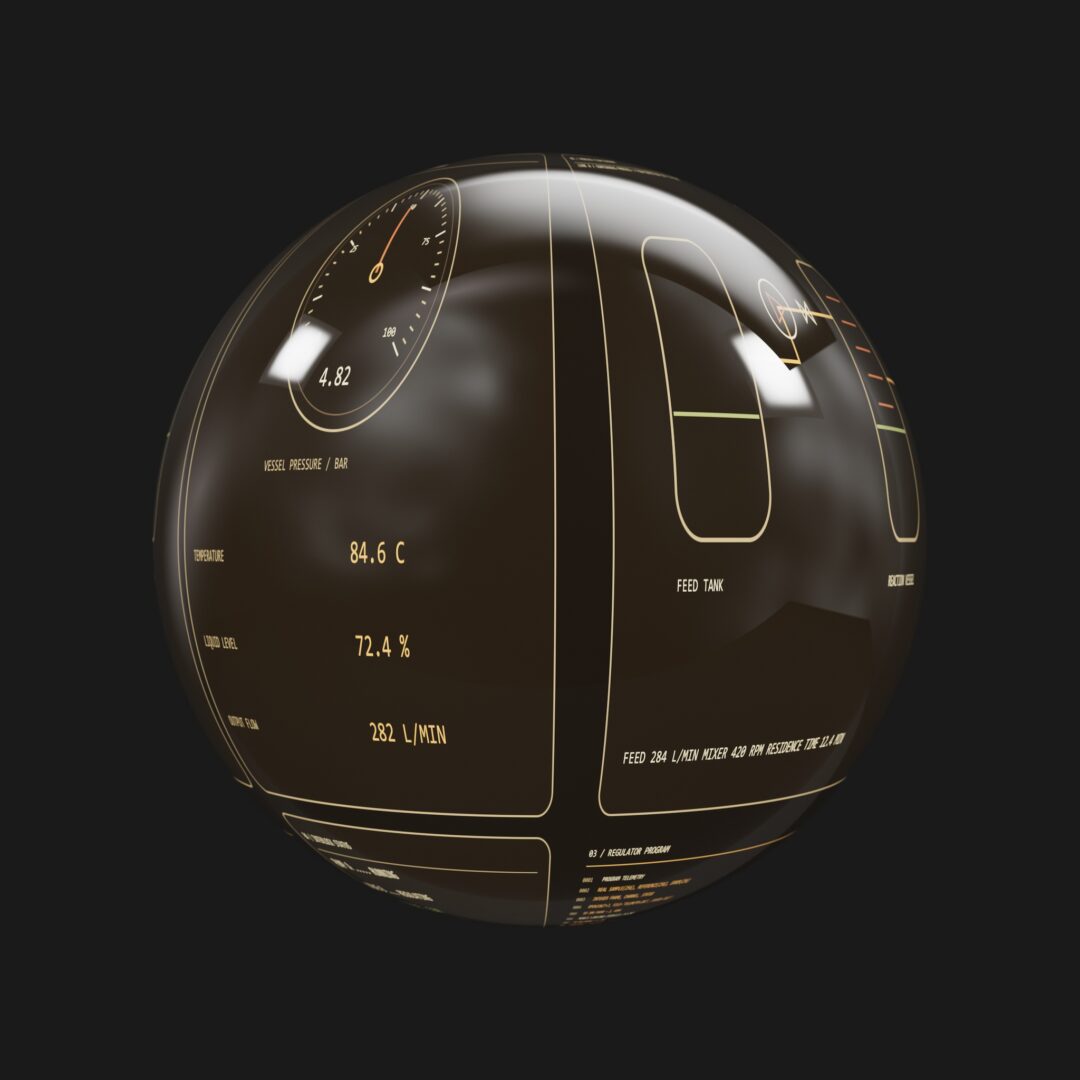 Retro Industrial Process HUD Emissive - C4D Redshift Material