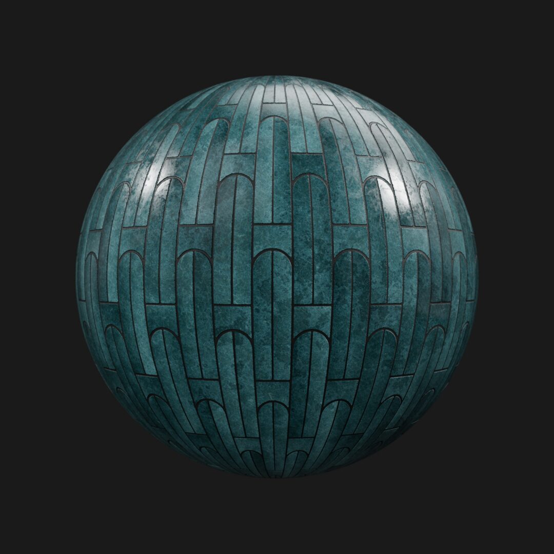 Staggered Arch Tiles 01b - C4D Redshift Material